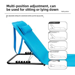 Tapis de pique-nique pliable et portable en tissu Oxford imperméable et antidérapant pour l'extérieur, transfrontalier, pour camping et <span class=keywords><strong>plage</strong></span>, avec fonction de <span class=keywords><strong>transat</strong></span> inclinable - Product Image 3