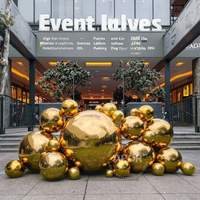 Boule miroir gonflable décorative en gros, ballon à bulles réutilisable, de 60 cm à 300 cm, grande boule miroir brillante