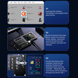 <span class=keywords><strong>QIANLI</strong></span> icopie <span class=keywords><strong>Plus</strong></span> pour iPhone X-14 Series Face ID carte d'activation de récupération démontage gratuit téléphone Mobile réparation de la carte de matrice de points - Product Image 3