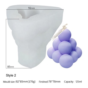 Varias formas geométricas de nido de abeja piramidal, cubo mágico, vela de aromaterapia, molde de jabón hecho a mano de yeso Diy, molde de vela de silicona - Product Image 4