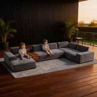 Sofá Seccional Cómodo Tipo Nube con Lavabo Integrado para Espacios Familiares, con Sofá Seccional Nube y Sofá Nube Modular