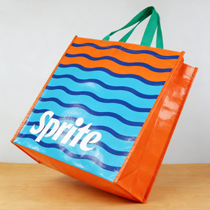 Sacs de courses en polypropylène tissé laminé réutilisable et recyclé, avec logo personnalisé - Product Image 1