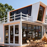 Villa Conteneur Moderne Respirante Préfabriquée Modulaire en Kit, Petite Maison, Bureau sur Toit, Hôtel, Salon avec Panneaux Sandwich