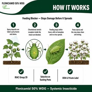 GREENRIVER Flonicamid 50% WDG Insetticida Sistematico CAS 158062-67-0 per il Controllo di Afidi, Tripsi e Mosche Bianche - Product Image 3