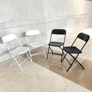 Barato al por mayor silla de plástico Metal blanco negro silla plegable al aire libre muebles de plástico silla y Mesa - Product Image 4