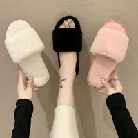 Pantoufles d'Intérieur Haut de Gamme en Fourrure Respirante pour Hommes et Femmes, Fabrication Directe Personnalisable, Petites Commandes Livraison Hivernale