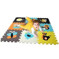 Kidewan EVA Crawling Rug Carpet Interlocking Foam Floor Tiles Kid Puzzle Mat Baby Foam Play Mat With Shape Match Cute Animal