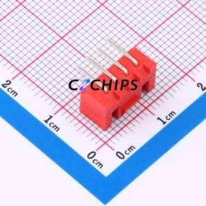 W254110K-4PR2123 Wire-to-Board Pin Header Bent Lead Through Hole,P=2.5mm Connector 1x4P 2.5mm Right Angle Insert XHB - Product Image 2