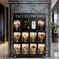Distributeur automatique de fleurs intelligent AIT OEM/ODM avec refroidissement par compresseur, écran tactile 22 pouces, surveillance automatique du stock et connectivité cloud