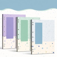 Carnet à spirales A4 violet, carnet à feuilles mobiles, journal personnalisable en papier pour l'école et le bureau