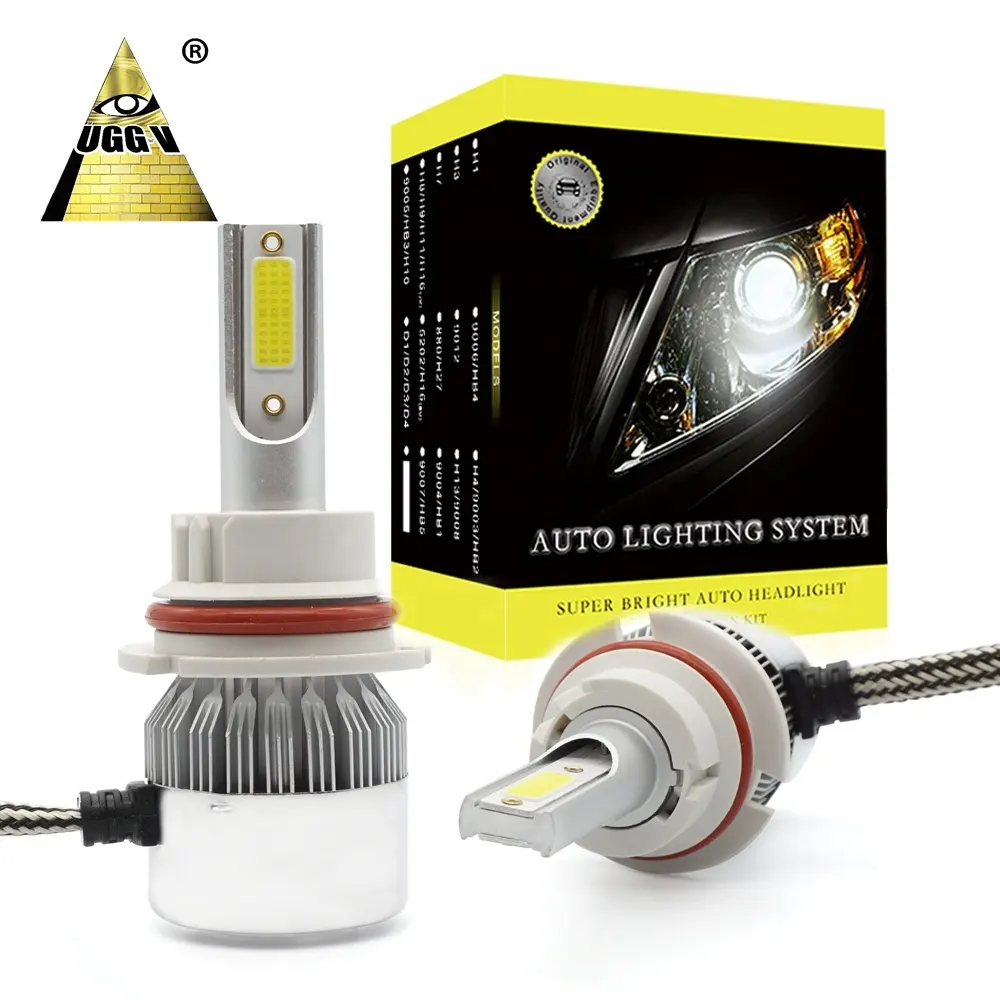最高の工場価格C6 9004 UGGV LEDライト極端な明るさ7600LM自動照明システム用LED電球