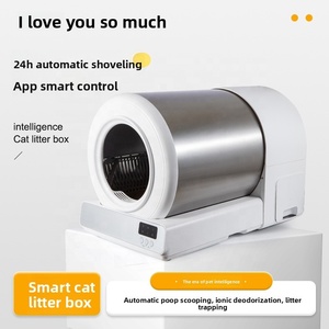 Vente en gros usine : Nouvelle litière pour <span class=keywords><strong>chat</strong></span> entièrement automatique en métal, nettoyage intelligent, contrôle par application, grande capacité, lavable pour chats - Product Image 2