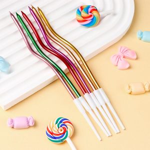 New 6pcs/<b>box</b> Colorful Creative Birthday <b>Cake</b> Candle Party Curve Thread Birthday Spiral Candles for Birthday Party Decoration - Product Image 5