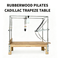 Table de Pilates Cadillac en bois de caoutchouc commercial avec coussin en PU pour la rééducation en studio