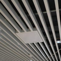 Perfil de Aluminio Decorativo para Techo, Diseño de Techo Falso de Madera con Deflector en U