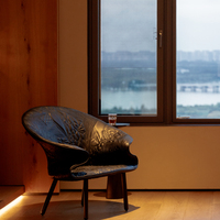 Ventana Panorámica Insonorizada de Madera Revestida de Aluminio para Casa Pasiva, Ventana Moderna de Bajo Consumo, Fabricante de Ventanas en China