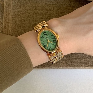 Reloj de Pulsera de Cuarzo Analógico Ovalado de Acero Inoxidable para Mujer, Clásico, Lujoso, Moderno, Personalizado, Elegante, Dorado, Vintage - Product Image 4