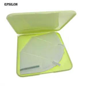 Epsilon recipiente reutilizável pp, suporte dobrável, caixa de armazenamento facial para kn95 n95
