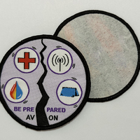 Fabricant vente en gros personnalisé pleine broderie chapeau insigne coupe à la main fer sur le support patch pour tissu