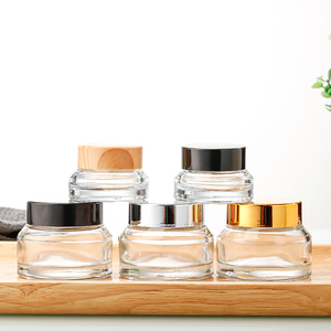 Tùy chỉnh rõ ràng dốc vai 15 ml 30 ml 50 ml chăm sóc da DIY mỹ phẩm lọ Mặt Kem chai thủy tinh với vàng Nhôm có nắp đậy - Product Image 3