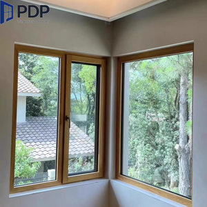 Fenêtres en bois insonorisées attrayantes avec couvercles en aluminium en verre trempé pour appartement villa cuisine entrée sous-sol hôtel - Product Image 6