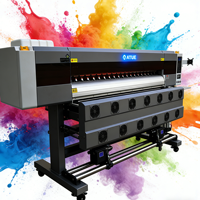 Imprimante jet d'encre automatique ATUE Sublimation 1,8 m Eco Solvent pour rouleaux de film souple, tête I3200 de 6 pieds, garantie 1 an
