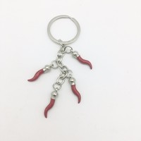 Porte-clés en métal au piment, porte-clés au poivre, souvenirs d'Italie, cadeaux promotionnels