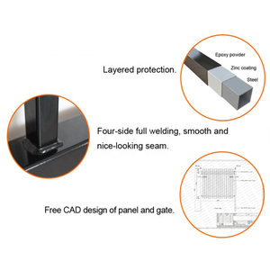 Juego de Cerca y <span class=keywords><strong>Puerta</strong></span> de Acero Galvanizado GS, Personalizable, de Alta Calidad, Fabricado Directamente por una Fábrica Profesional para Exportación - Product Image 5