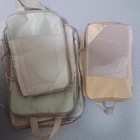 Cubes de compression en maille visible, ensemble de 4 pièces, ensemble d'organisateurs de voyage imperméables pour vêtements, sacs de rangement extensibles pour bagages