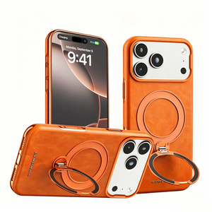 Étui de téléphone en cuir magnétique pour iPhone 18 Pro Max avec support rotatif, étui en cuir de luxe pour iPhone 18 - Product Image 1