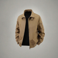 Blouson Bomber en Jean Style Workwear Vintage pour Homme, Fermeture Éclair, Imperméable, Coupe-Vent, Vêtement d'Extérieur Décontracté Printemps