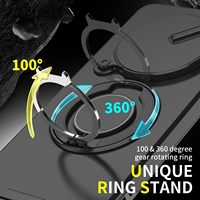 Coques de téléphone portable avec fenêtre coulissante, support métallique circulaire, protection magnétique de l'appareil photo, coque arrière pour Xiaomi Poco M8 Pro 5G