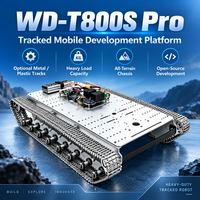 WD-T800S Pro Tracked Robot Chassis STM32 ROS Platform Sumber Terbuka dengan Kapasitas Beban 20kg untuk Pengembangan Sekunder Robotika