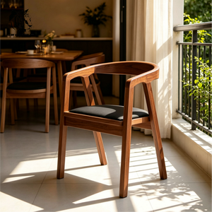 Vente directe d'usine, prix bas, stock important, livraison directe, chaise d'hôtel personnalisée, mobilier de salle à manger personnalisé, fauteuil en bois. - Product Image 5