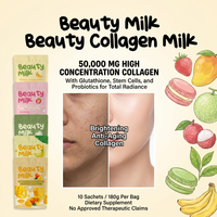 Poudre de Collagène Premium Personnalisée OEM/ODM pour Boissons Lactées Beauté au Collagène, Saveurs Melon et Fraise