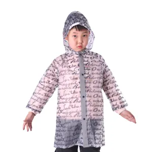 2023 Neuheit Kinder Kunststoff Outdoor Poncho Regenmantel wasserdicht Großhandel EVA Kinder transparente Regen jacke Regen mäntel