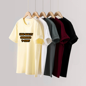T-Shirt a prezzo di fabbrica 100% stampa di cotone <span class=keywords><strong>nero</strong></span> Plain oversize T-Shirt per gli uomini - Product Image 1