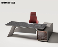 Nouvelle table de bureau design moderne en bois pour cadre dirigeant