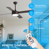 C011 Ventilateur de plafond DC 52 pouces avec kit d'éclairage avec télécommande Ventilateur de plafond 52 pouces avec kit d'éclairage