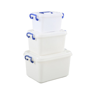 White <b>Plastic</b> Storage Box With Lid Rectangle Moisture Proof Clothes Organizer Toy Storage Gift Packaging - Product Image 2