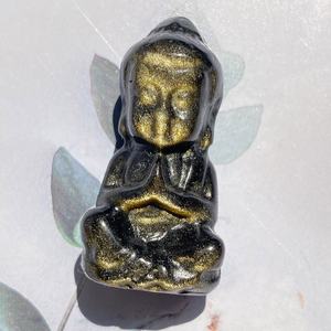 Prezzo all'ingrosso scolpito pietre preziose naturali e cristalli Mini statua intagliata <span class=keywords><strong>Buddha</strong></span> per ciondolo - Product Image 6