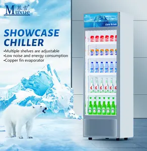 MUXUE - Exibição vertical econômica de vidro único para bebidas, refrigerador, freezer, refrigerador, refrigeração direta