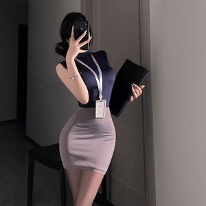 Ensemble de lingerie sexy et uniforme de secrétaire OL de Haoguang, best-seller, jupe moulante et nuisette séduisantes et provocantes, amusant - Product Image 2