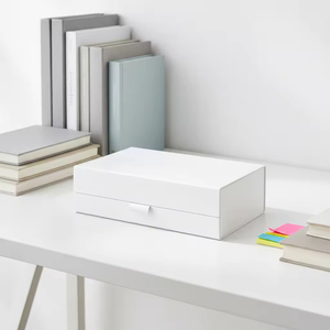 Caja Rígida Cuadrada de Cartón Reciclado Blanco de Lujo de 2 mm de Grosor, Fácil de Montar con Cierre Magnético - Product Image 3