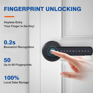Serrure électronique à code d'empreintes digitales Be-Tech pour portes en bois, sécurité numérique, carte mémoire, connectivité Wi-Fi, cylindre de serrure électronique - Product Image 3