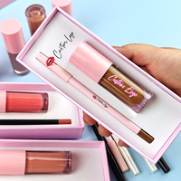 Kits de rouge à lèvres et de crayon à lèvres végétalien à haute pigmentation bricolage Tube différent végétalien marque privée rouge à lèvres liquide mat et ensembles de crayon à lèvres