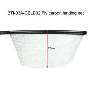 Meilleure vente filet de pêche à la mouche à long manche en fibre de carbone à tête ronde avec filet en caoutchouc transparent CBLB03 série E10 - Product Image 4