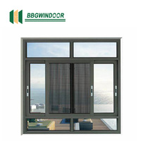 Lukliving Fenêtre coulissante de haute qualité Fenêtre coulissante en aluminium blanc Fenêtre coulissante de balcon en aluminium à double vitrage