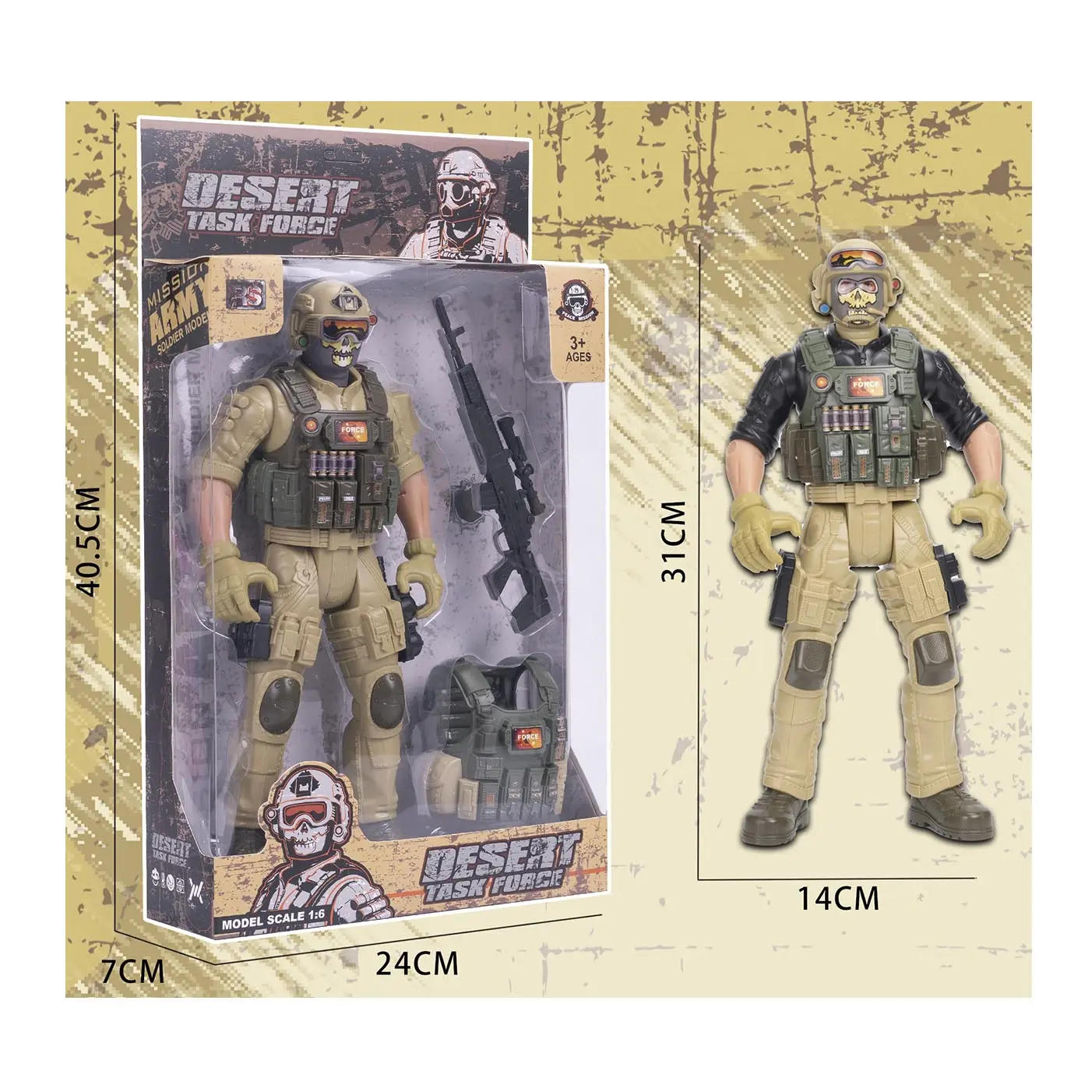 Wholesale 1/6 Military Action Figures 4 Styles Moveable Soldier Toy with Weapon for Boy