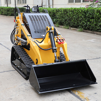 Pengiriman Gratis INFRONT 1ton 1000kg Mini Skid Steer Loader dengan Bucket Sempit 820 mm
